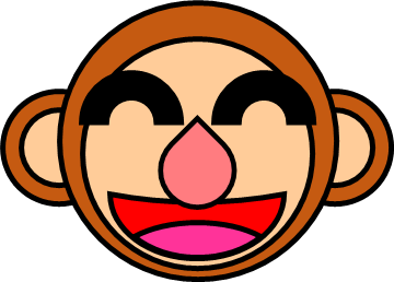 猿の顔のイラスト画像