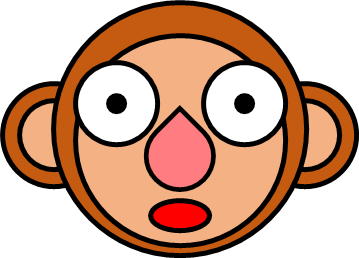 猿の顔のイラスト画像