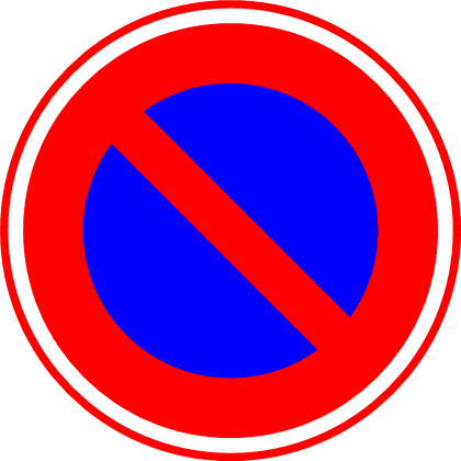 駐車禁止の標識のイラスト画像