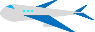 飛行機のイラスト画像