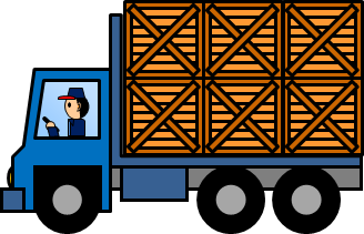 輸送トラックのイラスト画像