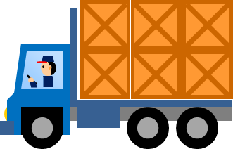 輸送トラックのイラスト画像