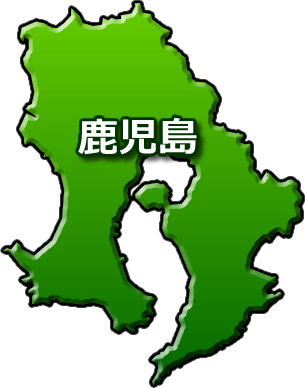 鹿児島県の地図のイラスト画像