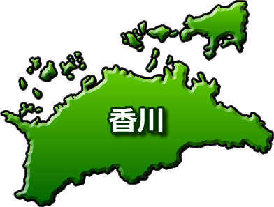 香川県の地図のイラスト画像