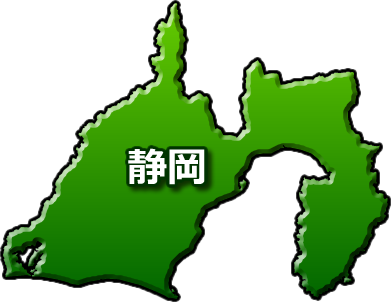 静岡県の地図のイラスト画像