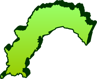 高知県の地図のイラスト画像