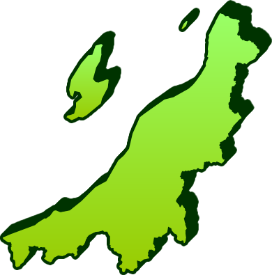 新潟県の地図のイラスト画像