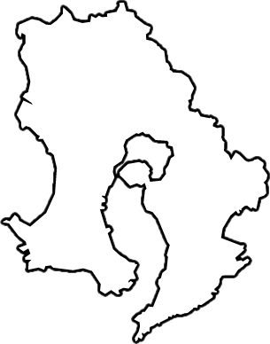 鹿児島県の地図のイラスト画像