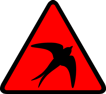 鳥危険マーク画像