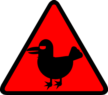 鳥危険マーク画像