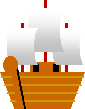 帆船のイラスト画像
