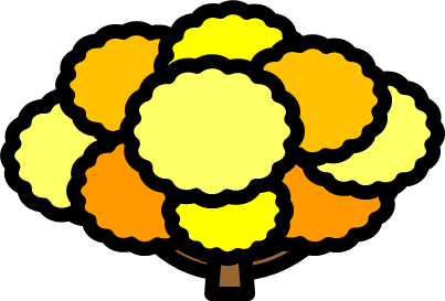 季節の樹木のイラスト画像