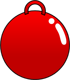 クリスマスボールのイラスト画像