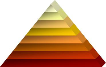ピラミッド図形のイラスト画像