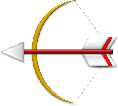 弓矢の矢印のイラスト画像