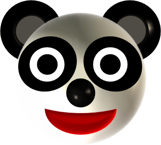 パンダの顔のイラスト画像