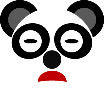 パンダの顔のイラスト画像