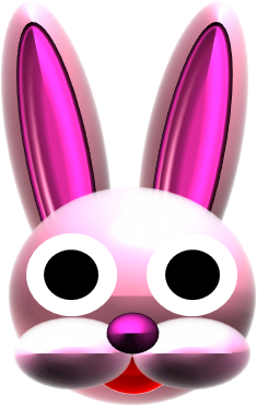 ウサギの顔のイラスト画像