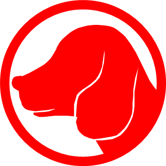 犬のハンコ風イラスト画像