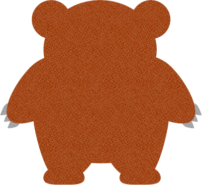 茶色いクマのイラスト画像
