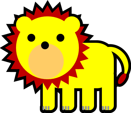シンプルなライオンのイラスト フリー 無料で使えるイラストカット Com