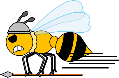 戦うハチのイラスト フリー 無料で使えるイラストカット Com
