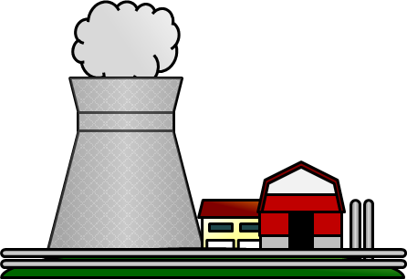 地熱発電所のイラスト画像