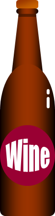 ビール、ワインのビンのイラスト画像