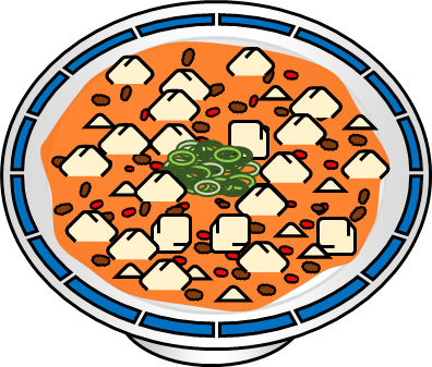 マーボー豆腐のイラスト画像