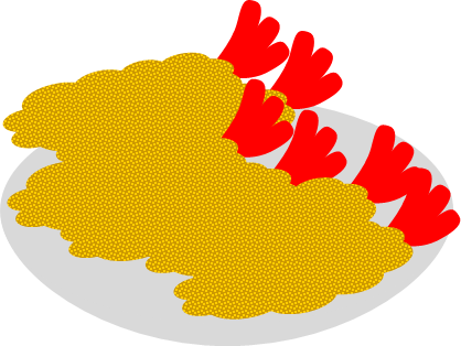 エビフライのイラスト画像
