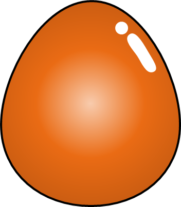 ニワトリ卵のイラスト画像