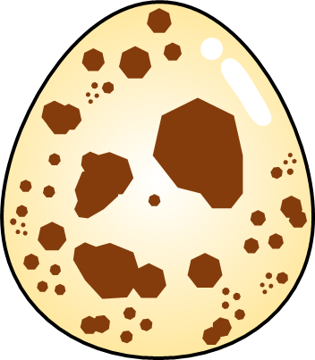 ウズラ卵のイラスト画像