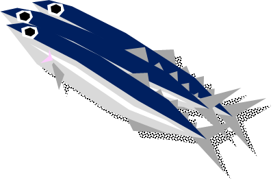 秋刀魚のイラスト画像