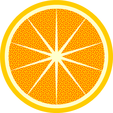 輪切りの柑橘系果物のイラスト画像