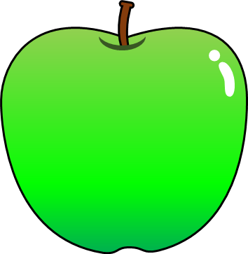 青リンゴのイラスト画像