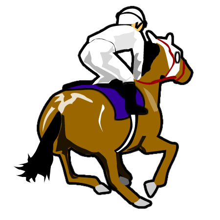 馬に乗っているジョッキーのイラスト フリー 無料で使えるイラストカット Com