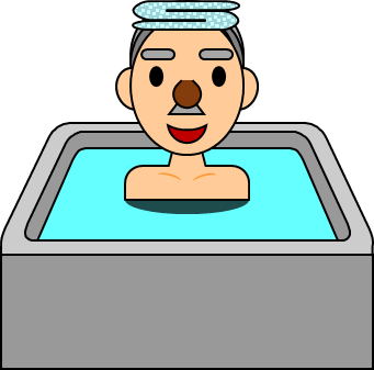 入浴する お風呂に入る男性のイラスト フリー 無料で使えるイラストカット Com