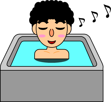 入浴する お風呂に入る男性のイラスト ページ 2 フリー 無料で使えるイラストカット Com