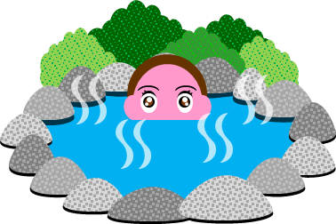 温泉に入る 温泉につかる女性のイラスト ページ 2 フリー 無料で使えるイラストカット Com