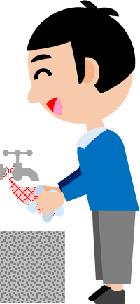 石けんで手を洗う男の子イラスト フリー 無料で使えるイラストカット Com