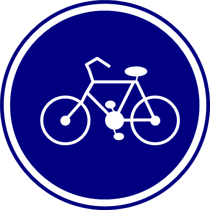 自転車専用の標識のイラスト画像