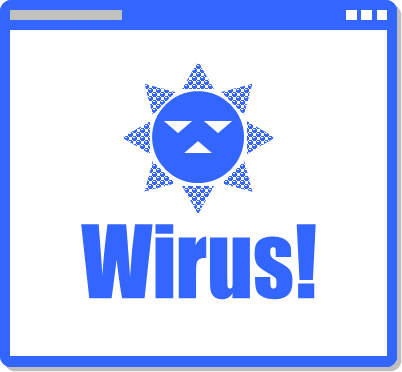 ウイルス感染サイトのイラスト画像