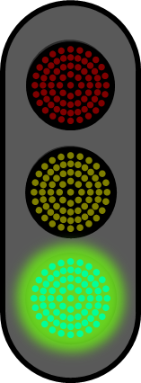 縦型の信号機のイラスト画像