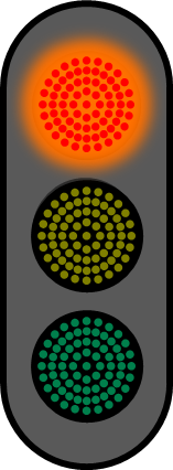 縦型の信号機のイラスト画像