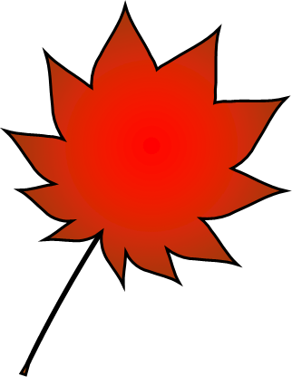 ハウチワカエデの葉っぱのイラスト画像