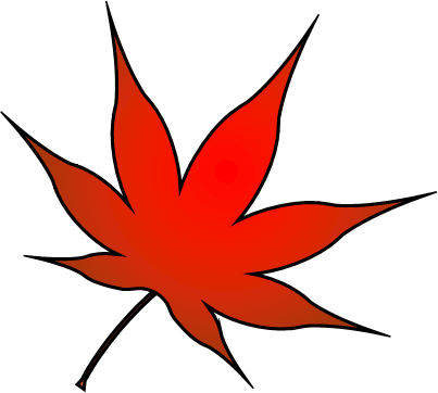 イロハモミジの葉っぱのイラスト画像