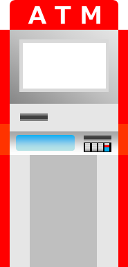 銀行ATMのイラスト画像
