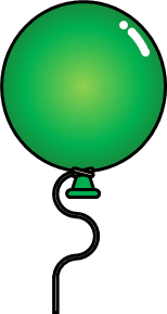 緑の風船のイラスト フリー 無料で使えるイラストカット Com