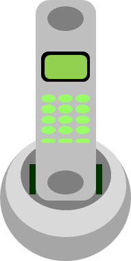 電話の子機のイラスト画像