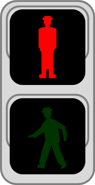 歩行者用信号機のイラスト画像
